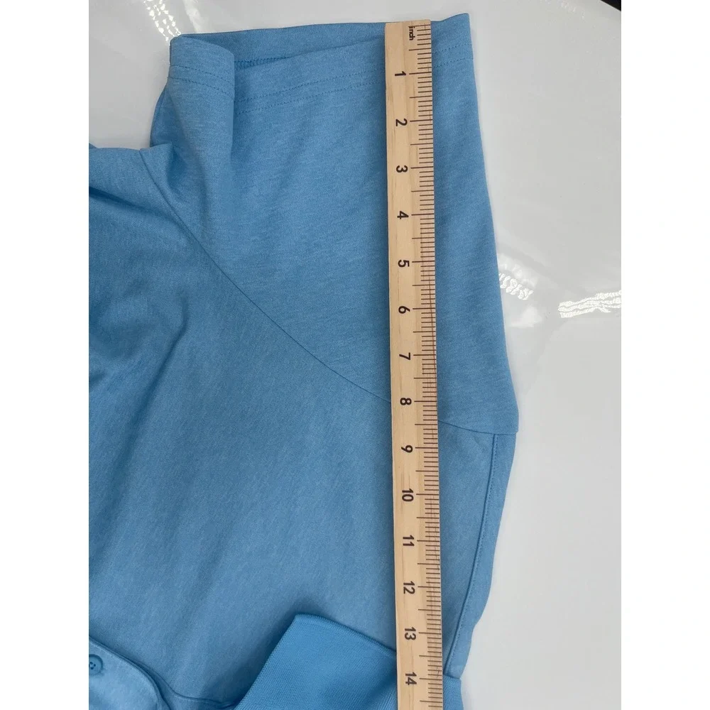 Adidas Mens XL Light Blue Heather Golf‎ Polo Shirt Short Sleeve Performance